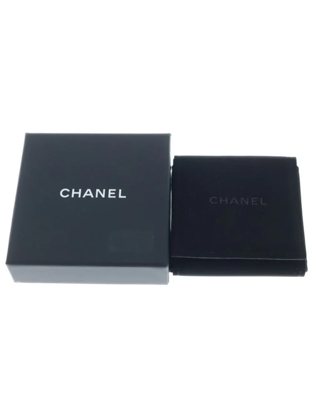 Chanel Coco Brooch CC Logo Leather Black Gold